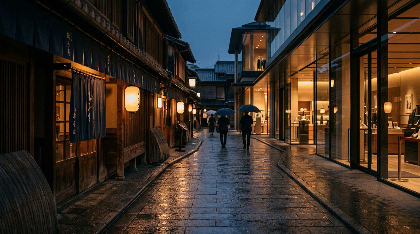 Nihonbashi area—streetscape blending tradition and modernity (editorial reference)
